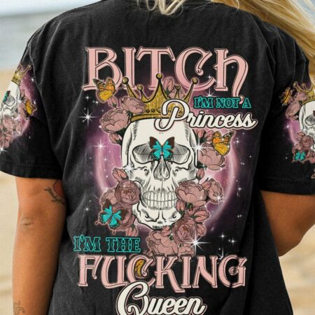 I'M FKING QUEEN ROSE WITH BUTTERFLY SKULL ALL OVER PRINT - TLTY1512221