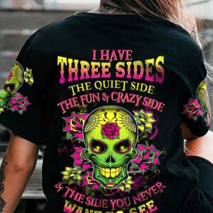 I HAVE 3 SIDES SUGAR SKULL ROSE ALL OVER PRINT - TLTW1712221
