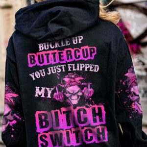 BUCKLE UP BUTTERCUP SKULL ALL OVER PRINT - TLTW1612223