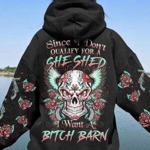 I WANT A B BARN ROSE SKULL ALL OVER PRINT - YHHN0401222