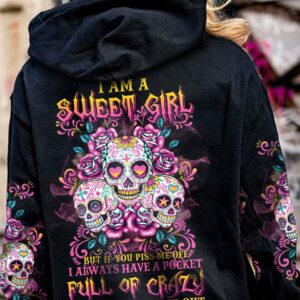 I AM A SWEET GIRL 3 SUGAR SKULLS ALL OVER PRINT - TLTW2311224