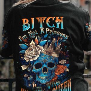 I'M THE F QUEEN FLOWER SKULL ALL OVER PRINT - TLTW2204231