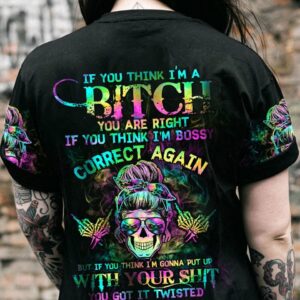 IF YOU THINK I'M A B TIE DYE SKULL ALL OVER PRINT - TLTW3012222