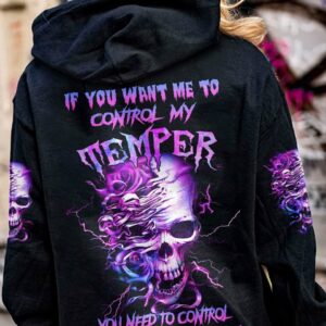 IF YOU WANT ME TO CONTROL MY TEMPER ROSE SKULL ALL OVER PRINT - TLNZ1002231