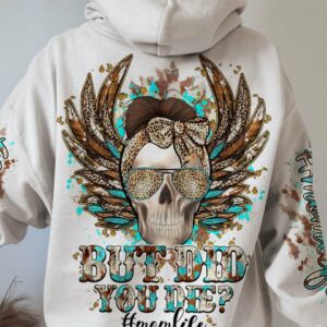 BUT DID YOU DIE MOM LIFE WINGS SKULL ALL OVER PRINT - TLTY0912223