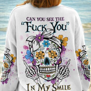 CAN YOU SEE THE F YOU SUGAR SKULL ALL OVER PRINT - YHHG1503231