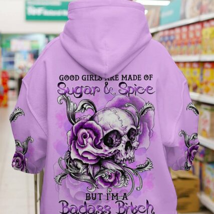 GOOD GIRLS ARE MADE OF SUGAR AND SPICE PURPLE ALL OVER PRINT - TLTR1601231