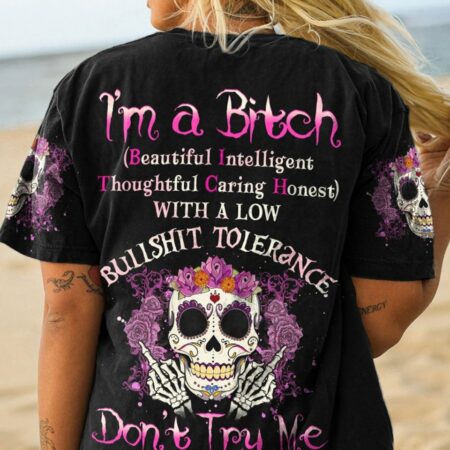 I'M A B DON'T TRY ME SUGAR SKULL ALL OVER PRINT - YHHG2103233