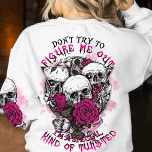 DON'T TRY TO FIGURE ME OUT 3 SKULLS CIRCLE ALL OVER PRINT - TLTR0512224