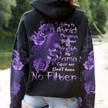 I TRY TO AVOID DRAMA PURPLE ROSE REAPER ALL OVER PRINT - TLTR0202233