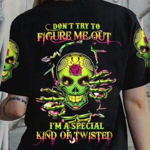 DON'T TRY TO FIGURE ME OUT SUGAR SKULL CRACK ALL OVER PRINT - TLTW0912223