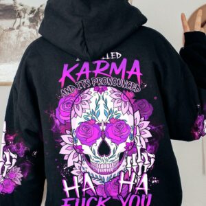 HAHA F YOU SUGAR SKULL PURPLE ALL OVER PRINT - TLNO1712223