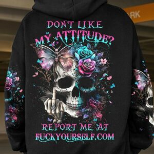 DON'T LIKE MY ATTITUDE SKULL ALL OVER PRINT - YHHN2802232