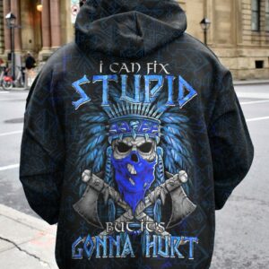 I CAN FIX STUPID NATIVE SKULL ALL OVER PRINT - TLTM3101234