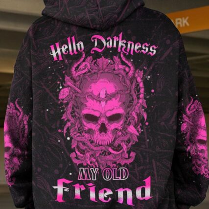 HELLO DARKNESS MY OLD FRIEND SKULL ALL OVER PRINT - YHHN1512224
