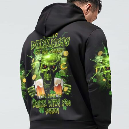 HELLO DARKNESS CRACK SKULL PATRICK'S DAY ALL OVER PRINT - TLTW2801232
