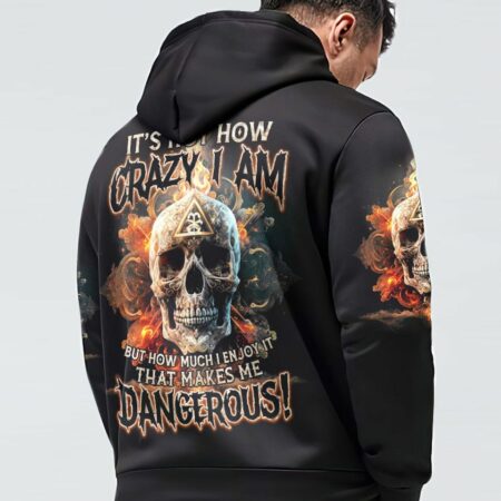 IT'S NOT HOW CRAZY I AM FIRE SKULL ALL OVER PRINT - TLTM1002233