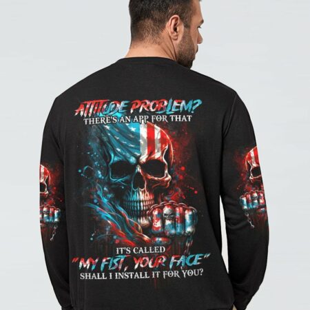ATTITUDE PROBLEM SKULL FLAG ALL OVER PRINT - TLNO1803233