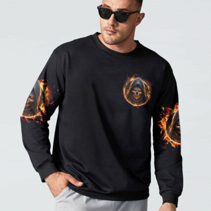 I CAN'T GO TO HELL REAPER CIRCLE FIRE ALL OVER PRINT - TLNZ1004233