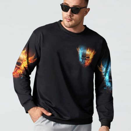 DON'T TRY TO FIGURE ME OUT FIRE SKULL ALL OVER PRINT - TLNO2003232