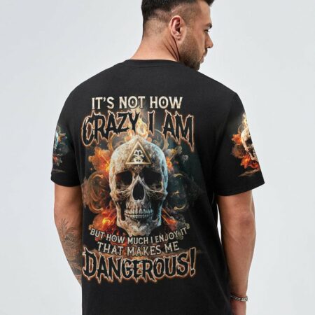 IT'S NOT HOW CRAZY I AM FIRE SKULL ALL OVER PRINT - TLTM1002233