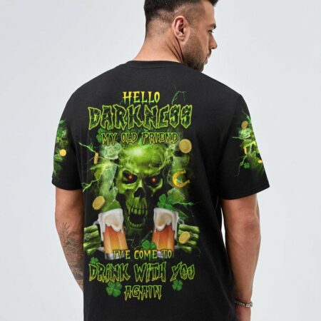 HELLO DARKNESS CRACK SKULL PATRICK'S DAY ALL OVER PRINT - TLTW2801232