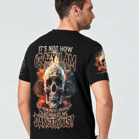 IT'S NOT HOW CRAZY I AM FIRE SKULL ALL OVER PRINT - TLTM1002233