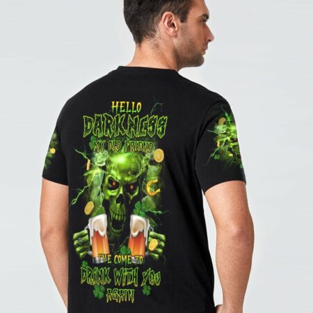HELLO DARKNESS CRACK SKULL PATRICK'S DAY ALL OVER PRINT - TLTW2801232