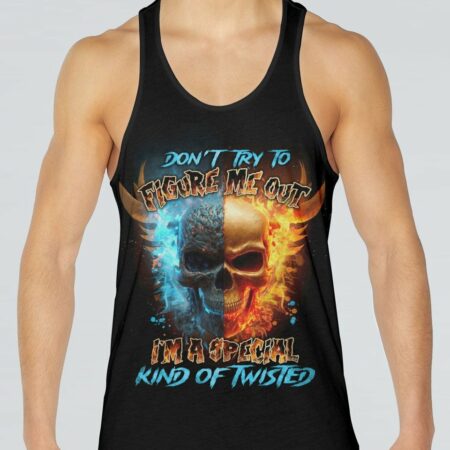 DON'T TRY TO FIGURE ME OUT FIRE SKULL ALL OVER PRINT - TLNO2003232