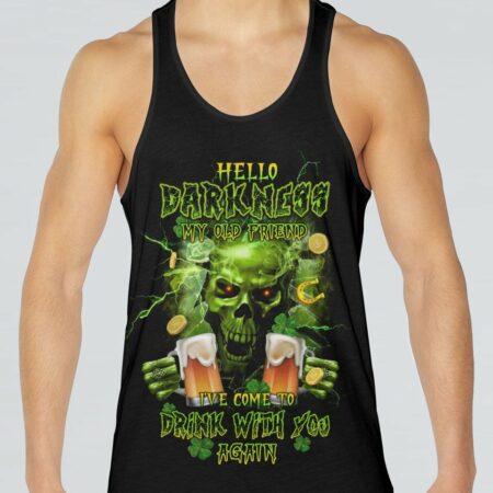 HELLO DARKNESS CRACK SKULL PATRICK'S DAY ALL OVER PRINT - TLTW2801232