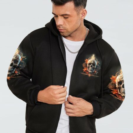 IT'S NOT HOW CRAZY I AM FIRE SKULL ALL OVER PRINT - TLTM1002233