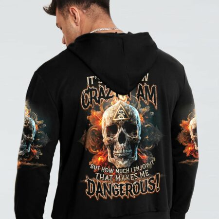 IT'S NOT HOW CRAZY I AM FIRE SKULL ALL OVER PRINT - TLTM1002233
