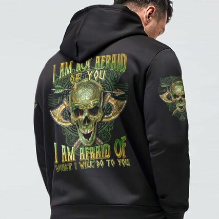 I AM NOT AFRAID OF YOU CELTIC SKULL ALL OVER PRINT - TLTM0212224
