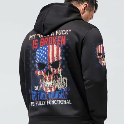 MY GIVE A F AMERICAN SKULL ALL OVER PRINT - TLTM1612222