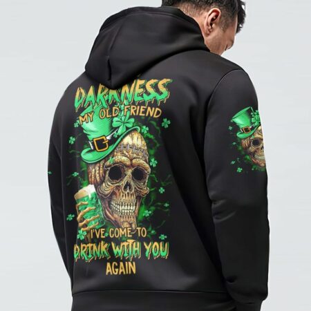 HELLO DARKNESS MY OLD FRIEND SKULL PATRICK'S DAY ALL OVER PRINT - TLTM0901232