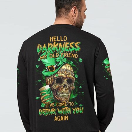 HELLO DARKNESS MY OLD FRIEND SKULL PATRICK'S DAY ALL OVER PRINT - TLTM0901232