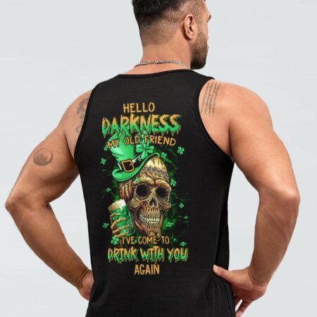 HELLO DARKNESS MY OLD FRIEND SKULL PATRICK'S DAY ALL OVER PRINT - TLTM0901232