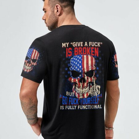 MY GIVE A F AMERICAN SKULL ALL OVER PRINT - TLTM1612222
