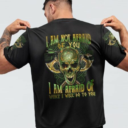 I AM NOT AFRAID OF YOU CELTIC SKULL ALL OVER PRINT - TLTM0212224