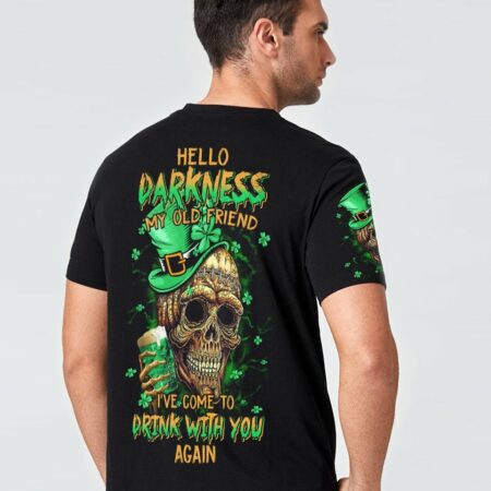 HELLO DARKNESS MY OLD FRIEND SKULL PATRICK'S DAY ALL OVER PRINT - TLTM0901232
