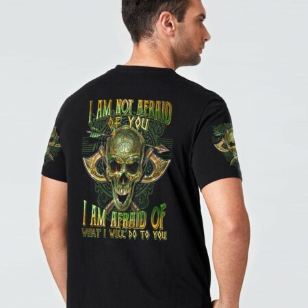I AM NOT AFRAID OF YOU CELTIC SKULL ALL OVER PRINT - TLTM0212224