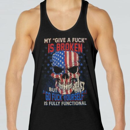 MY GIVE A F AMERICAN SKULL ALL OVER PRINT - TLTM1612222