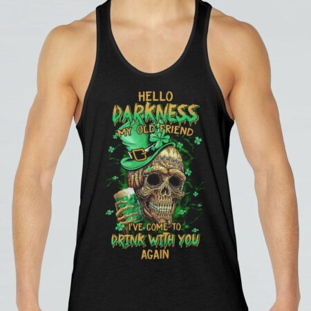 HELLO DARKNESS MY OLD FRIEND SKULL PATRICK'S DAY ALL OVER PRINT - TLTM0901232
