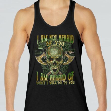 I AM NOT AFRAID OF YOU CELTIC SKULL ALL OVER PRINT - TLTM0212224