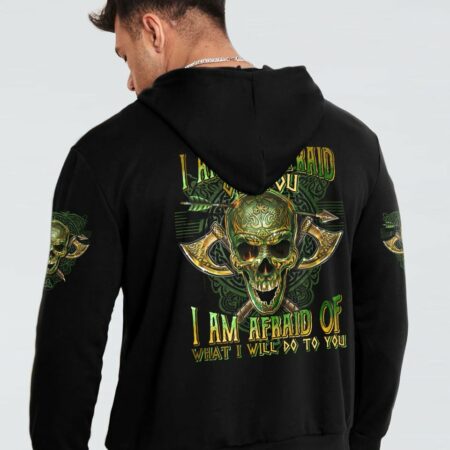 I AM NOT AFRAID OF YOU CELTIC SKULL ALL OVER PRINT - TLTM0212224