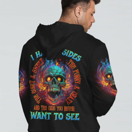 I HAVE THREE SIDES FIRE SKULL ALL OVER PRINT - TLTR1004233