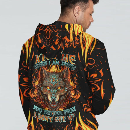 IF YOU KICK ME WOLF ALL OVER PRINT - TLTW1004234
