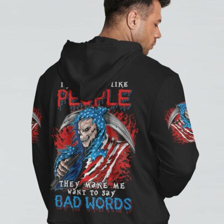 I JUST DON'T LIKE PEOPLE SKULL REAPER ALL OVER PRINT - TLTM2911224