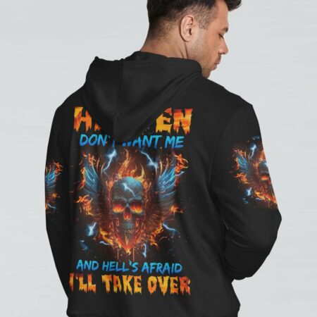 HEAVEN DON'T WANT ME FIRE SKULL WINGS ALL OVER PRINT - TLNZ1002235