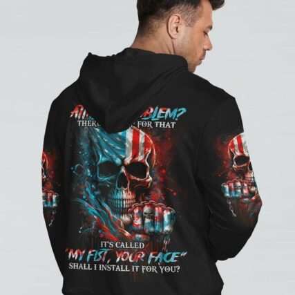 ATTITUDE PROBLEM SKULL FLAG ALL OVER PRINT - TLNO1803233